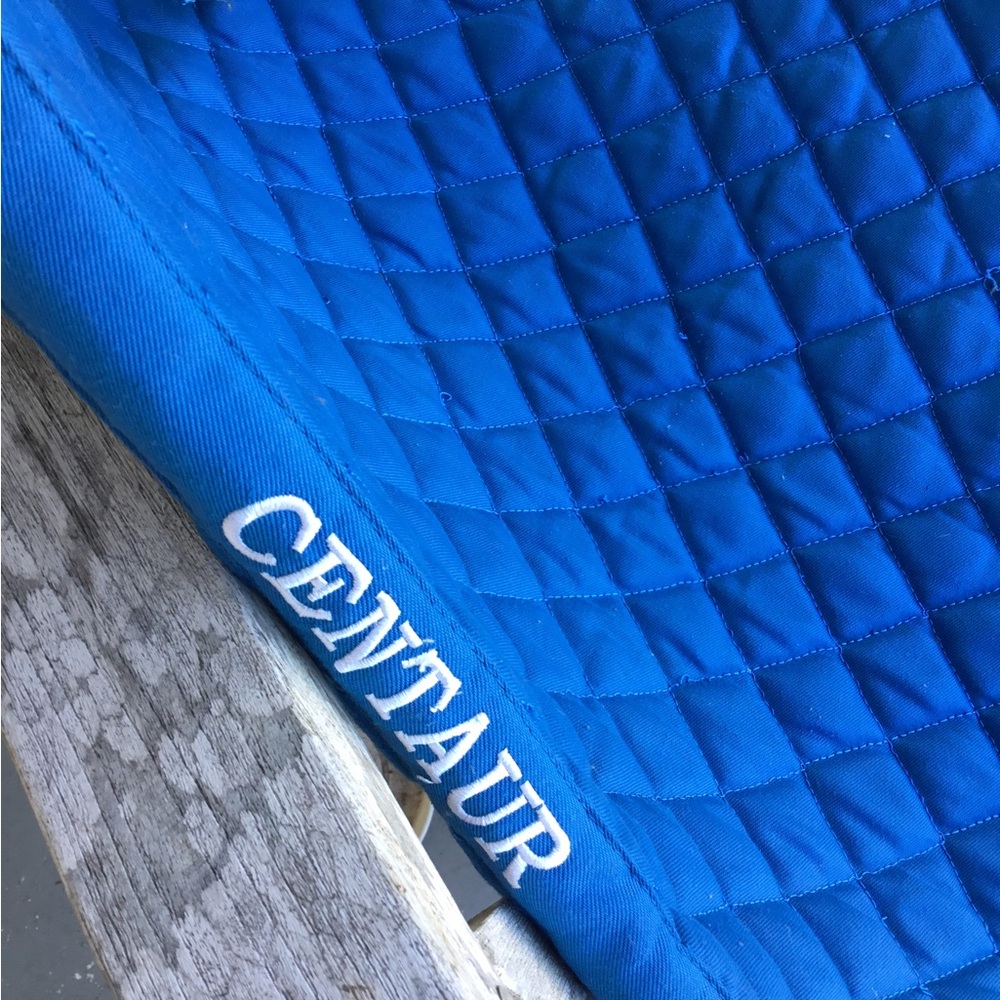 Centaur Blue Quilted English horse Saddle Pad - Picture 2 of 5